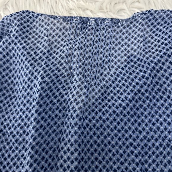 Vineyard Vines Blue Patterned Women's Top - Picture 9 of 10